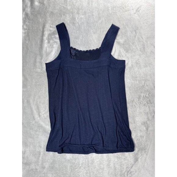 Maurices Navy Sleeveless Tank Top With Crochet Detail At Neckline Size S - Picture 11 of 13